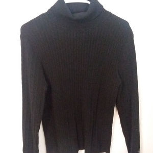 Cable knit turtleneck sweater